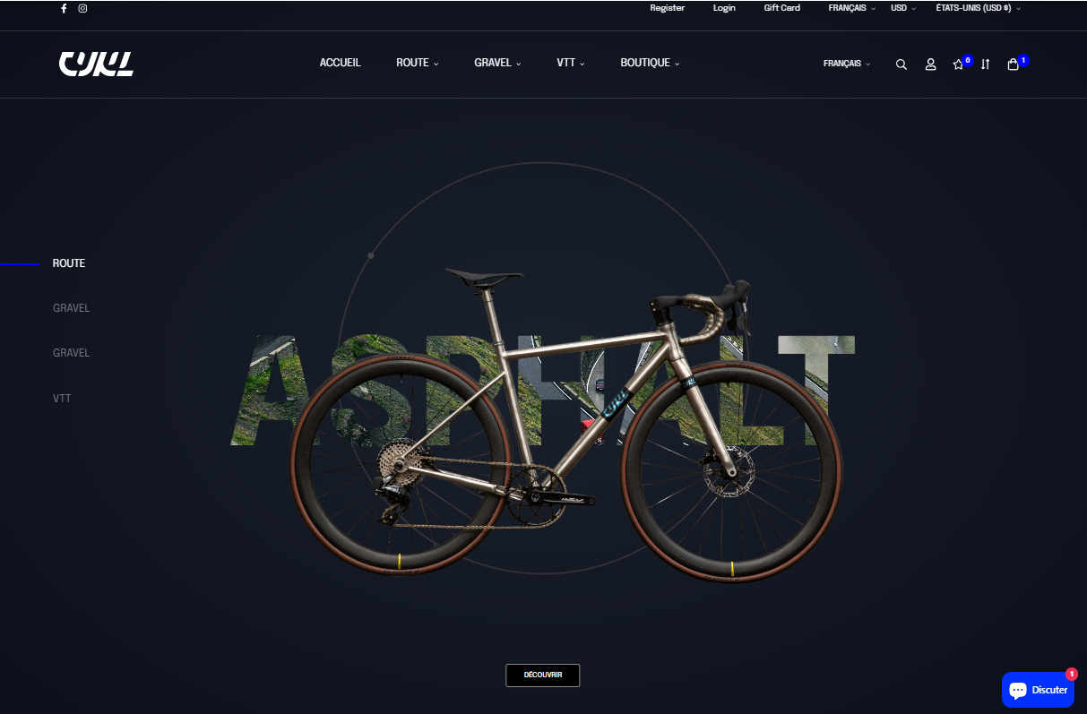 Velo de Route Endurance en Titane Personnalisable