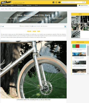 La presse en parle - TEST FOURCHE DE GRAVEL TITANE