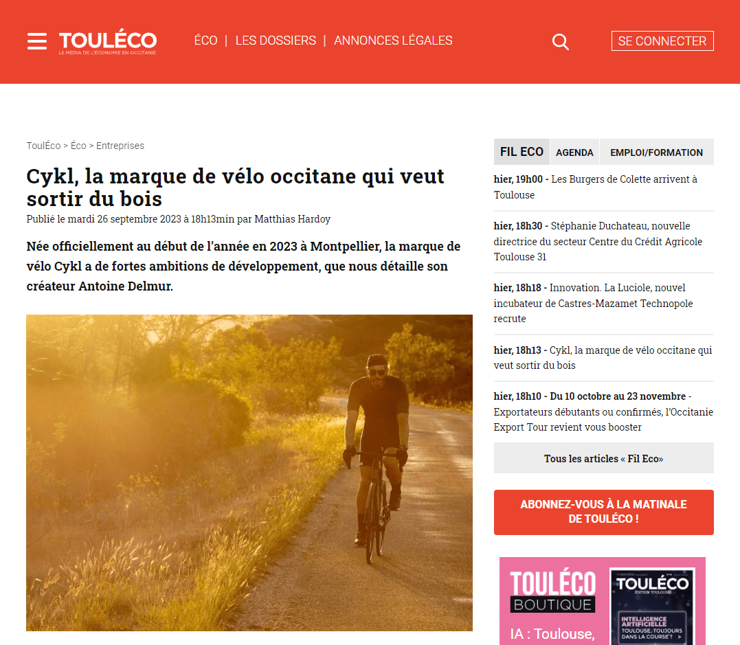 Parution presse du 27-09-2023 - CYKL.STORE