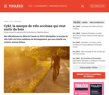 Parution presse du 27-09-2023 - CYKL.STORE