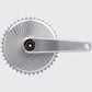Pédalier mono-plateau Stone Aero argent anodisé en aluminium usiné CNC 7075-T651 fixation direct mount 8 vis SRAM. (Argent)