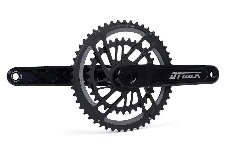 Pédalier double plateau route et gravel compatible sram et shimano