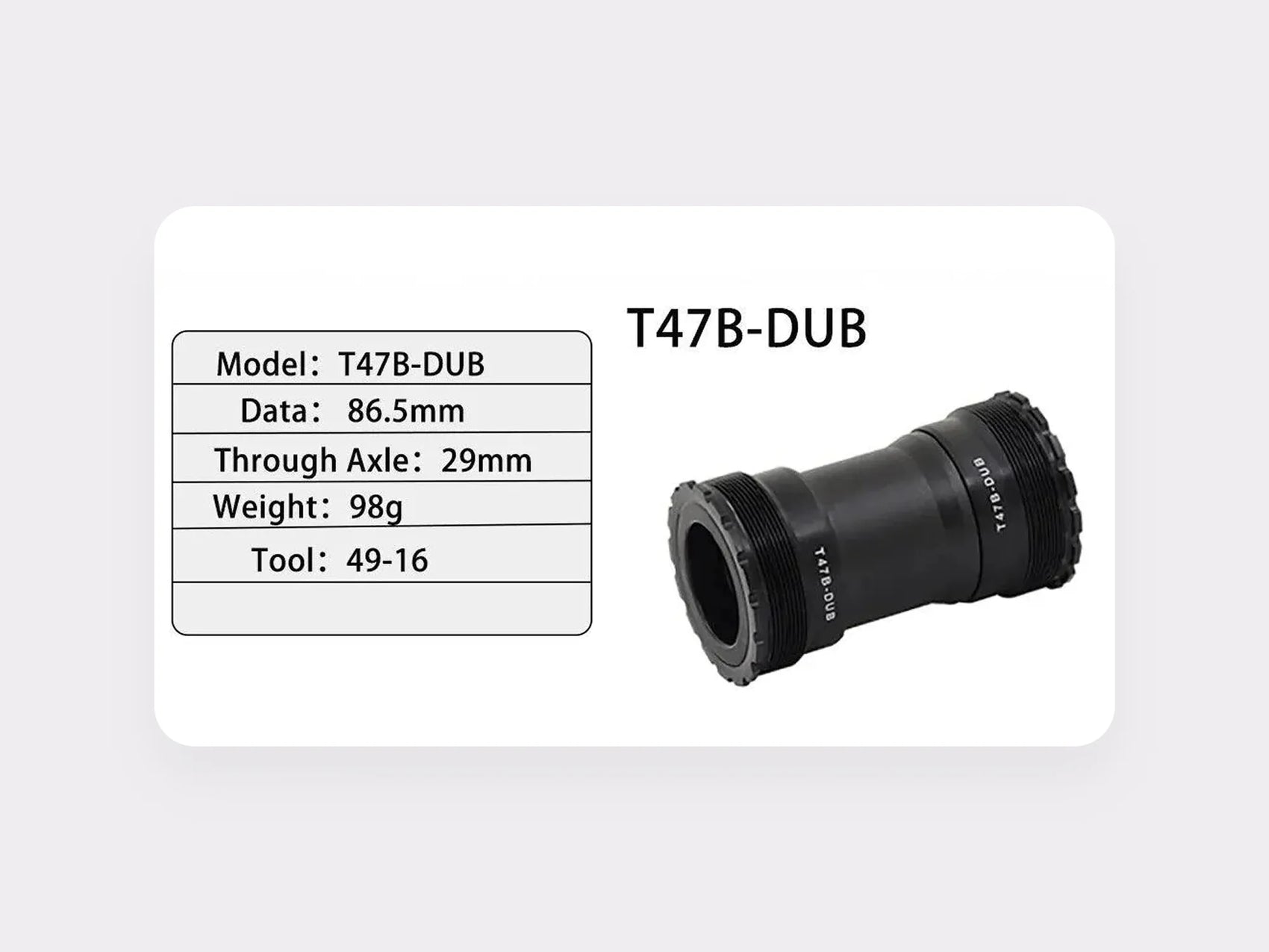 Gineyea T47 bottom bracket