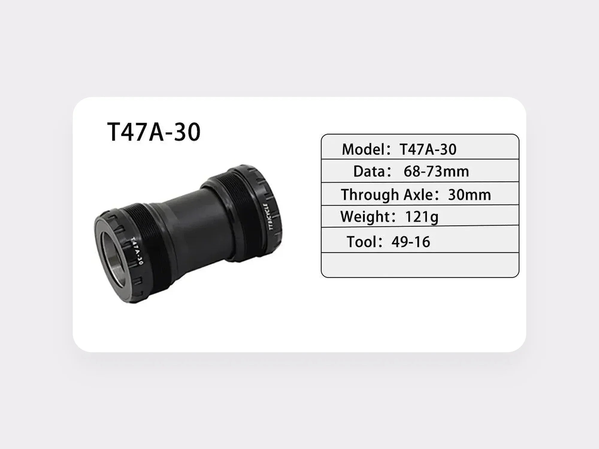 Boîtier De Pédalier T47 Roulements Céramique - Fileté 24 Mm - Performance Et Fluidité Pour Vélo Route