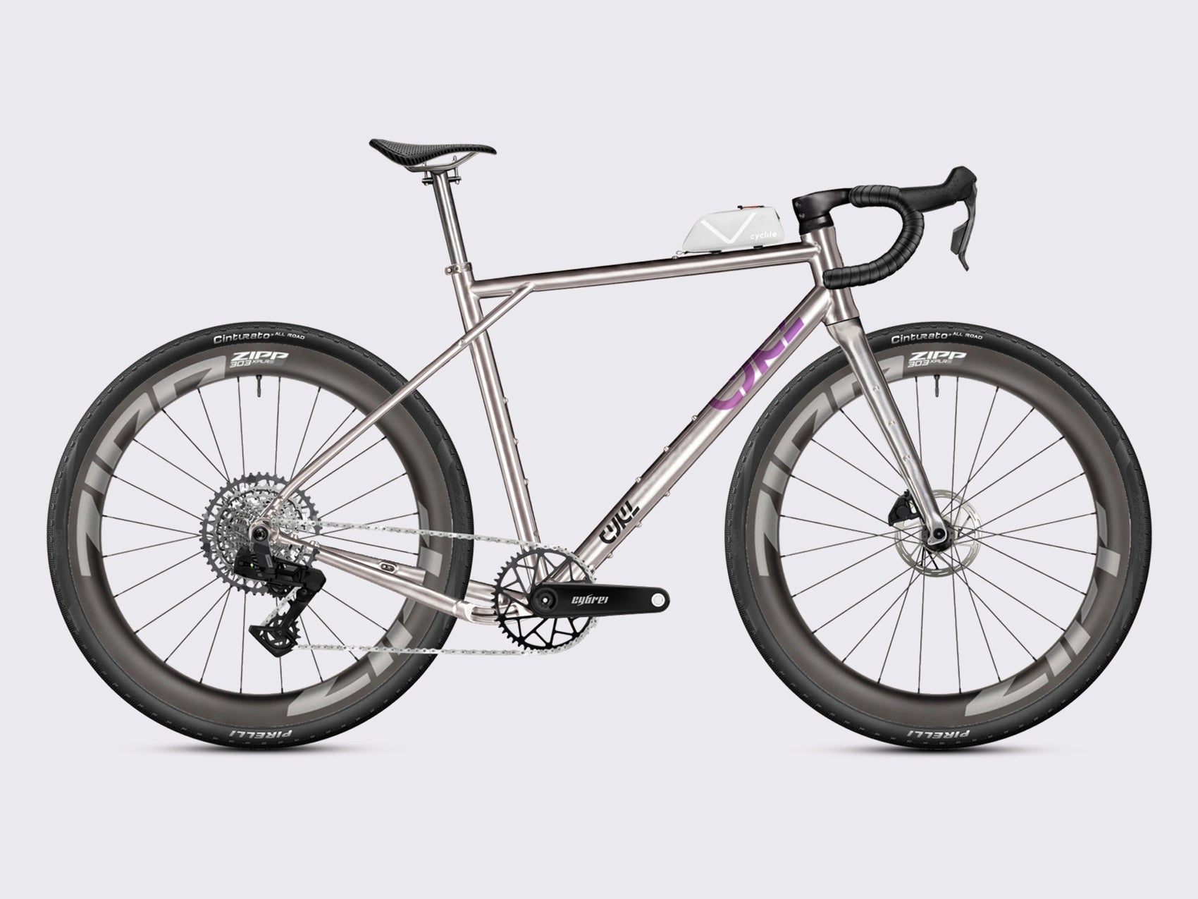Configurateur de vélo gravel bikepacking en titane. CYKL GRAAVE