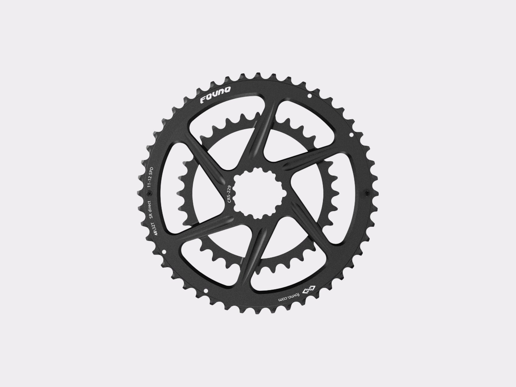 Double plateau FOVNO Direct Mount SRAM GXP noir route
