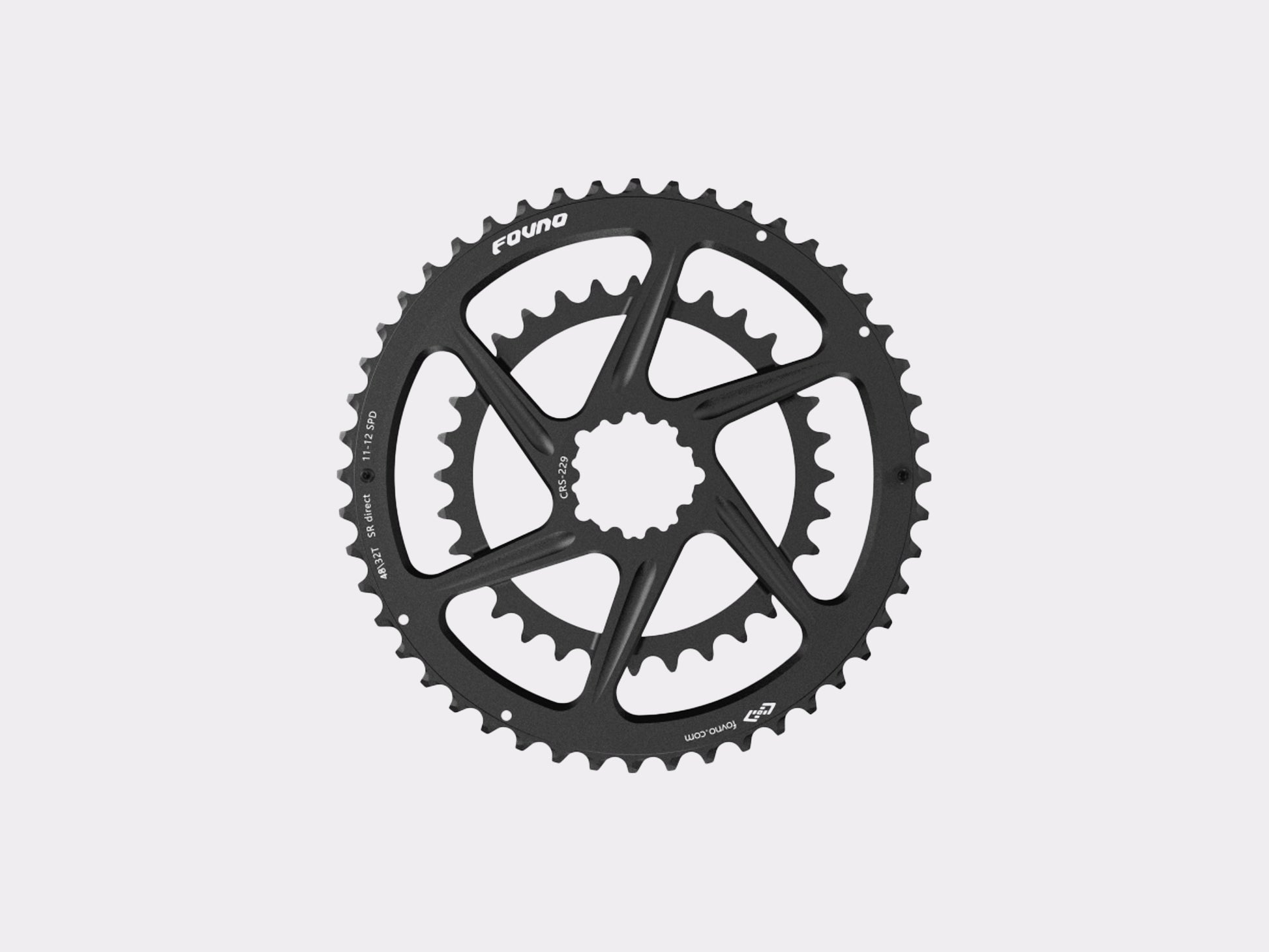 Double plateau FOVNO Direct Mount SRAM GXP noir route