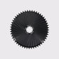 Plateau monoplateau Stone Aero 52 dents noir brillant pour SRAM AXS Road 12 et 13 vitesses, montage direct 8 vis, vue de face complète, usinage CNC visible. (Noir)