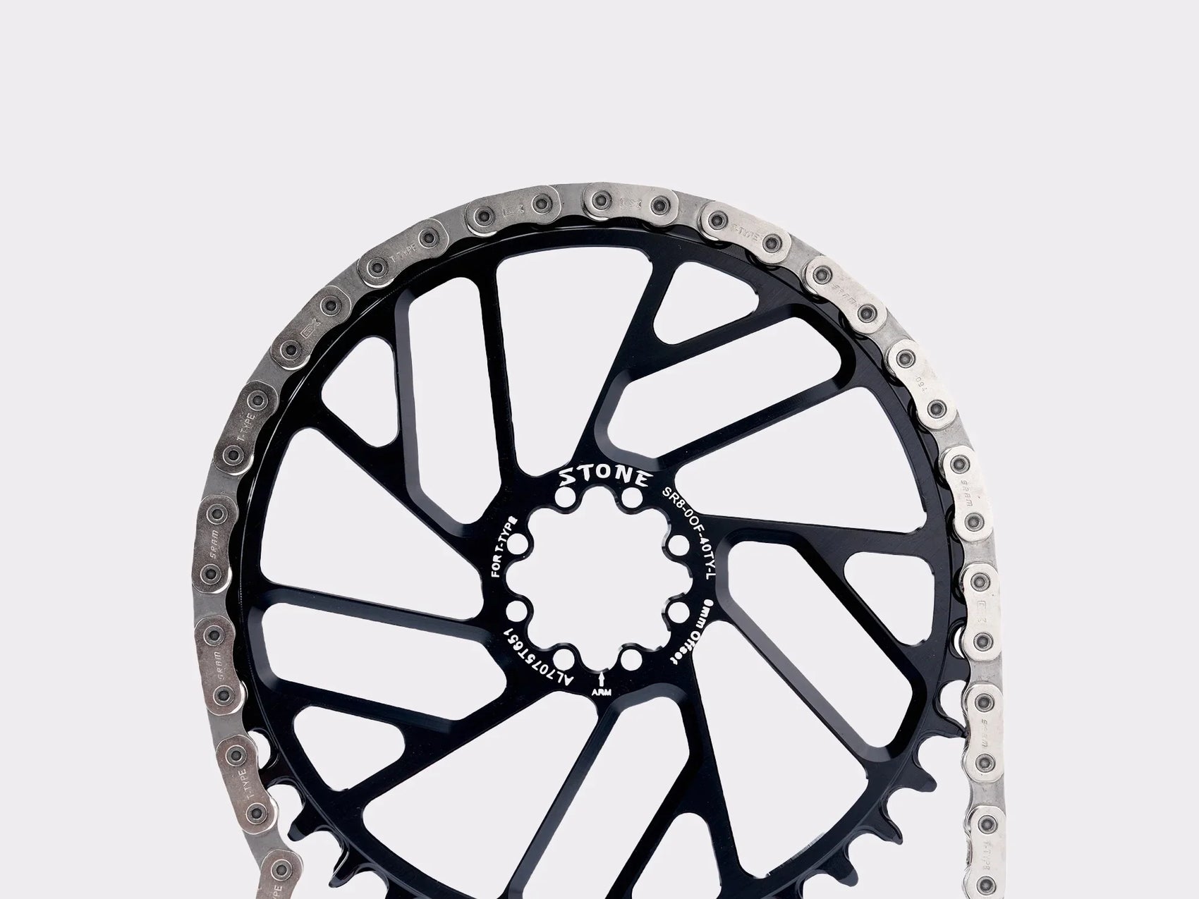 Plateau Stone Direct Mount pour chaîne SRAM Flattop. Compatible avec la gamme XPLR et Eagle