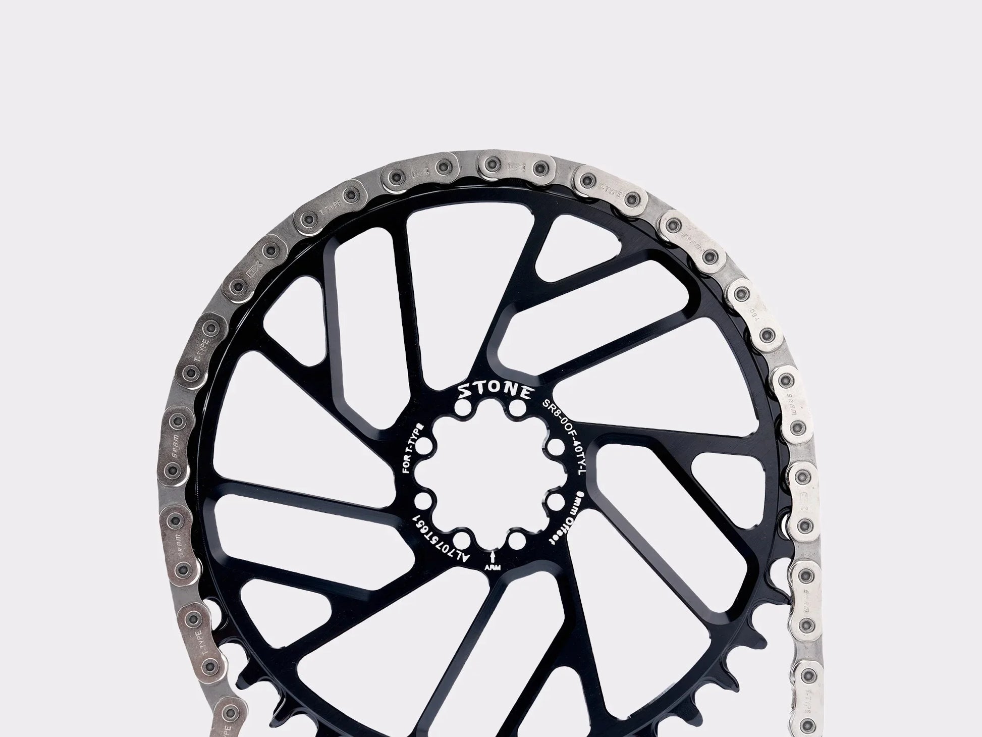 Plateau Stone Direct Mount pour chaîne SRAM Flattop. Compatible avec la gamme XPLR et Eagle
