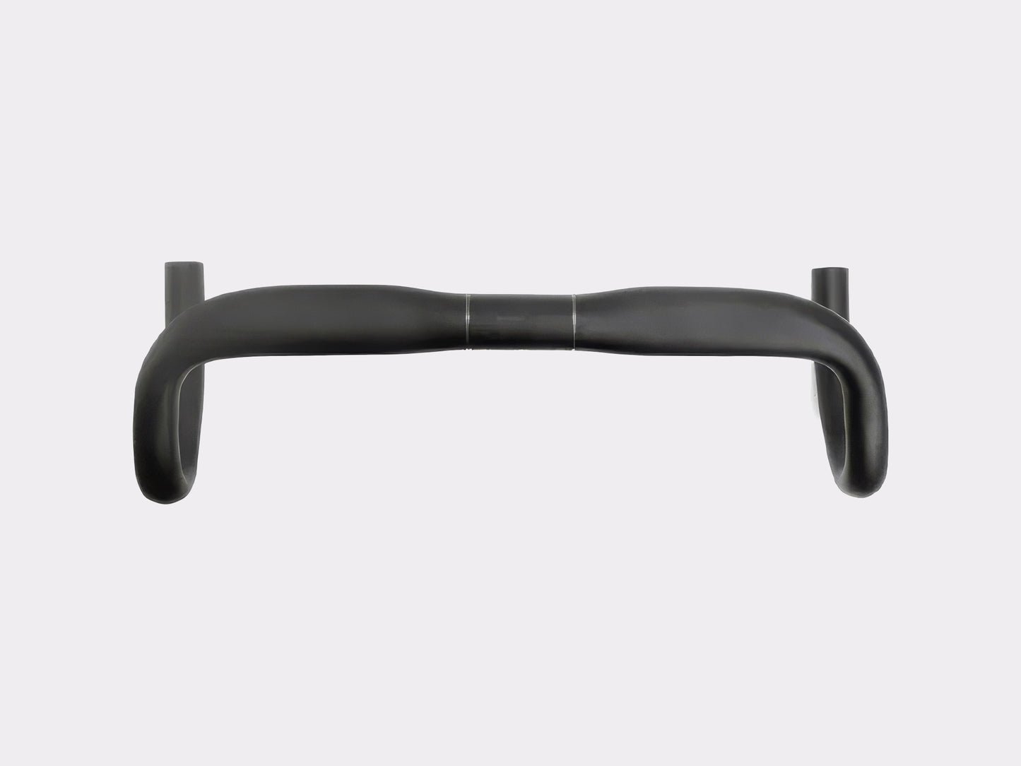 Vue supérieure du cintre route aluminium soulignant la section aplatie ergonomique conçue pour la répartition des appuis.