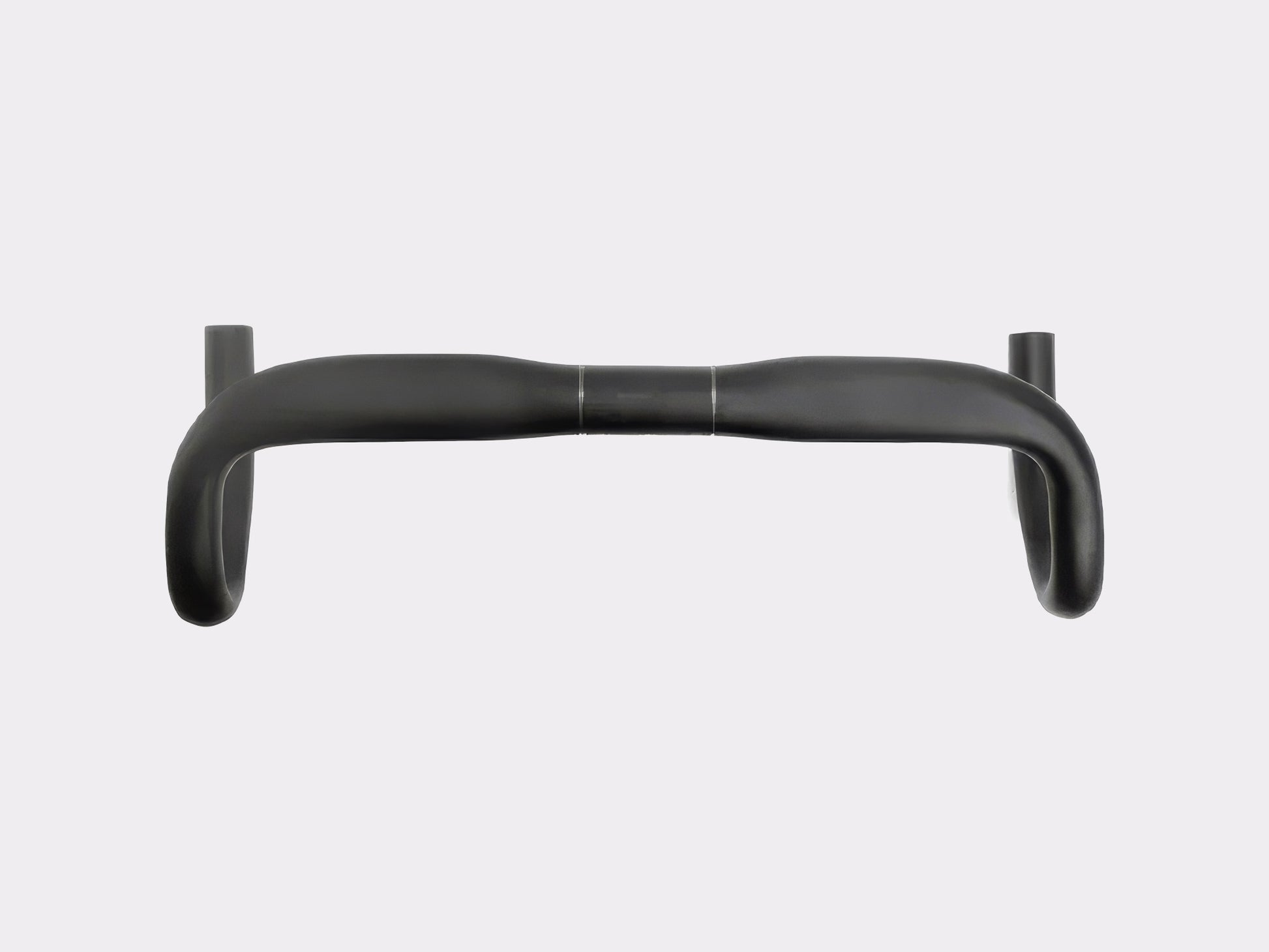 Vue supérieure du cintre route aluminium soulignant la section aplatie ergonomique conçue pour la répartition des appuis.