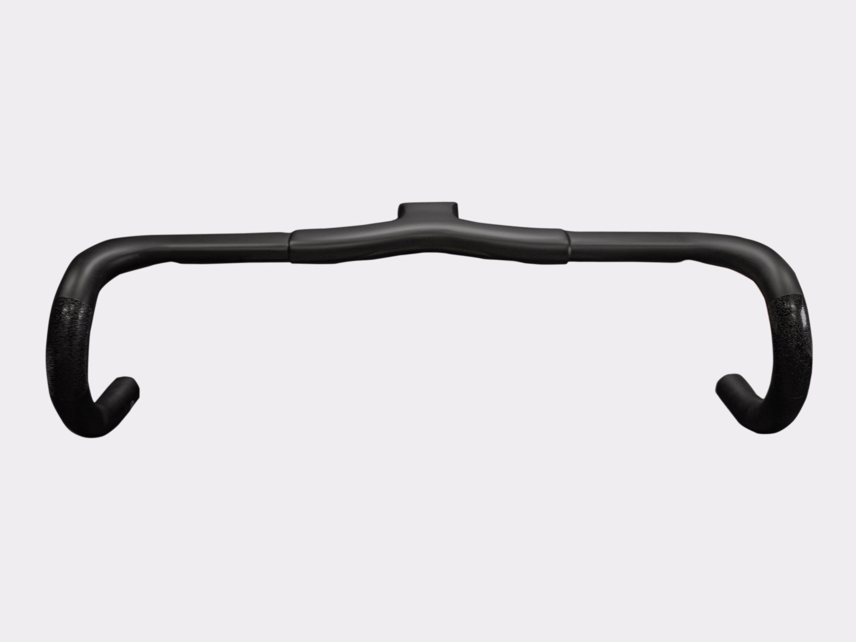 Cockpit gravel carbone CYKL G01, vue de face montrant l'architecture flex-curve anti-vibrations et le flare de 16 degrés.