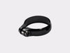 Collier de selle aluminium CYKL – vue latérale, usinage CNC, finition anodisée noire, serrage fiable pour vélo route et gravel