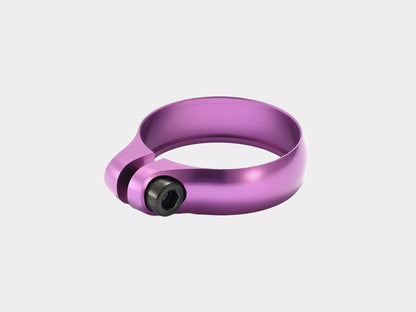Collier de selle aluminium CYKL – finition anodisée violette, style unique, performance et légèreté pour cadre moderne