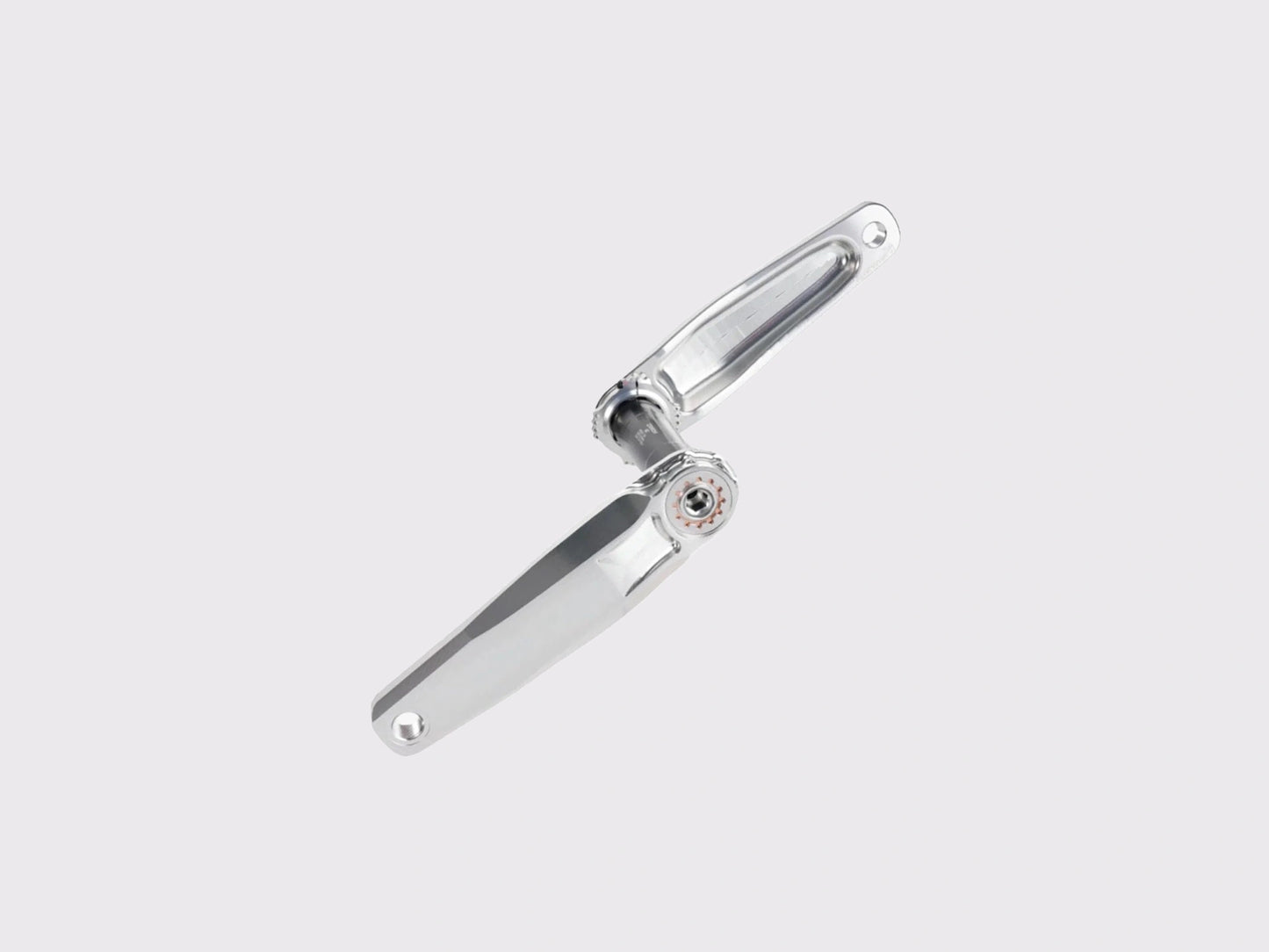 Manivelles Stone aluminium usiné CNC 7050-T7451 finition argent anodisé montées sur axe de pédalier SRAM DUB 29 mm. (Argent)