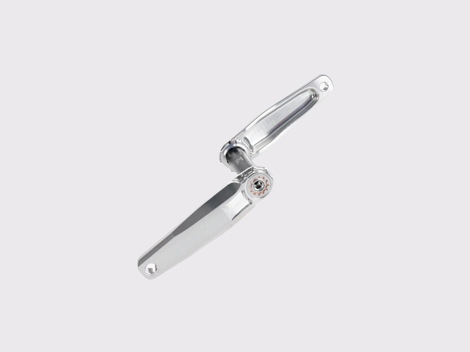 Manivelles Stone aluminium usiné CNC 7050-T7451 finition argent anodisé montées sur axe de pédalier SRAM DUB 29 mm. (Argent)