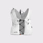 Sac d'hydratation ultra-léger Cyclite Hydration Vest 01 blanc avec routage de tuyau de poche à eau de face.