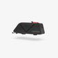 Sacoche de tube supérieur Cyclite Top Tube Bag Nano 01 noire, vue de trois-quarts, profil aérodynamique et fermeture éclair étanche avec tirette rouge. (Noir)