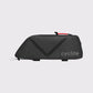 Sacoche top tube étanche Cyclite Top Tube Bag Nano 01 noire, vue de profil complet, textile technique LiteGrid ripstop et marquage réfléchissant gris. (Noir)