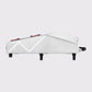 Profil complet de la sacoche de cadre étanche CYCLITE Top Tube Bag Large 02 blanche avec motifs réfléchissants. (Blanc)