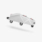 Perspective trois-quarts de la sacoche bikepacking blanche CYCLITE Top Tube Bag Large 02 et ses trois points d'ancrage. (Blanc)