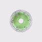 Disque de frein CHASER 0-AERO 160mm. Noyau aérodynamique en aluminium 7075 T6 vert et piste en acier inoxydable SUS420. Interface Centerlock. (Vert)