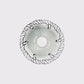 Disque de frein CHASER 0-AERO 160mm. Noyau aérodynamique en aluminium 7075 T6 argent et piste en acier inoxydable SUS420. Interface Centerlock. (Argent)