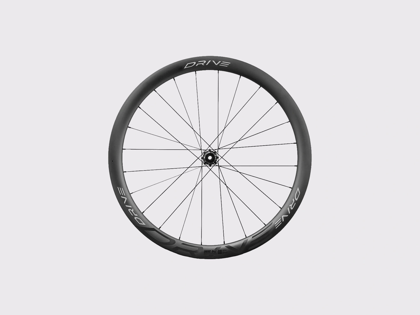 Roue arrière carbone gravel Elitewheels Drive G42 avec marquages argentés (Argent)
