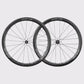 Paire de roues gravel carbone Elitewheels Drive G42 largeur interne 28 mm noires (Argent)