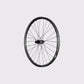 Roue arrière carbone Elitewheels Pro36 vue de trois-quarts profil montrant le corps de roue libre et la jante asymétrique hookless de 36 mm externe.