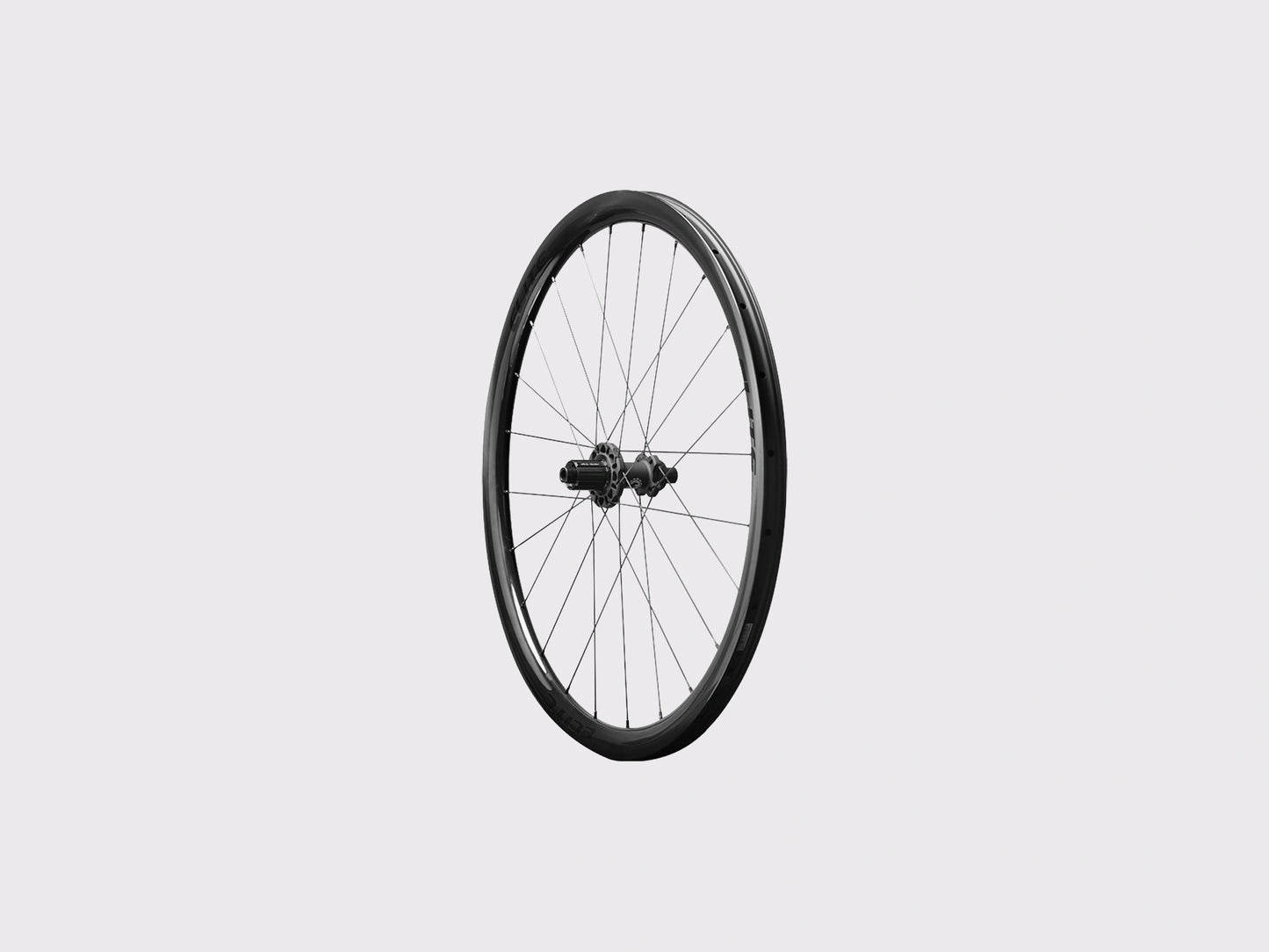 Roue arriere carbone Elitewheels Marvel II 36D freins a disque avec moyeu Motion noir et corps de roue libre (Noir) (36 mm)