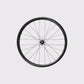 Roue de velo de route Elitewheels Marvel II 36D vue de face montrant le rayonnage 24 trous et la jante carbone (Noir) (36 mm)