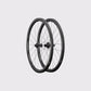 Paire de roues Elitewheels Marvel II 36D pour frein a disque axe traversant 12mm vue de trois quarts (Noir) (36 mm)