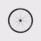 Roue avant en carbone UD Elitewheels Marvel II 36D avec logo blanc argent et rayonnage droit (Argent) (36 mm)