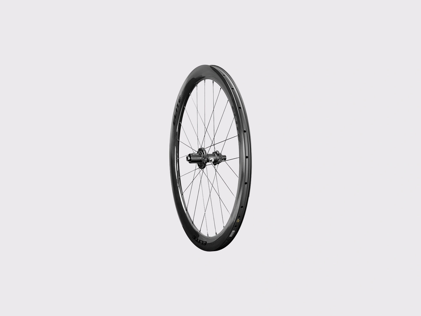 Roue arriere carbone Elitewheels Marvel II 50D freins a disque avec moyeu Motion noir et corps de roue libre (Noir) (50 mm)
