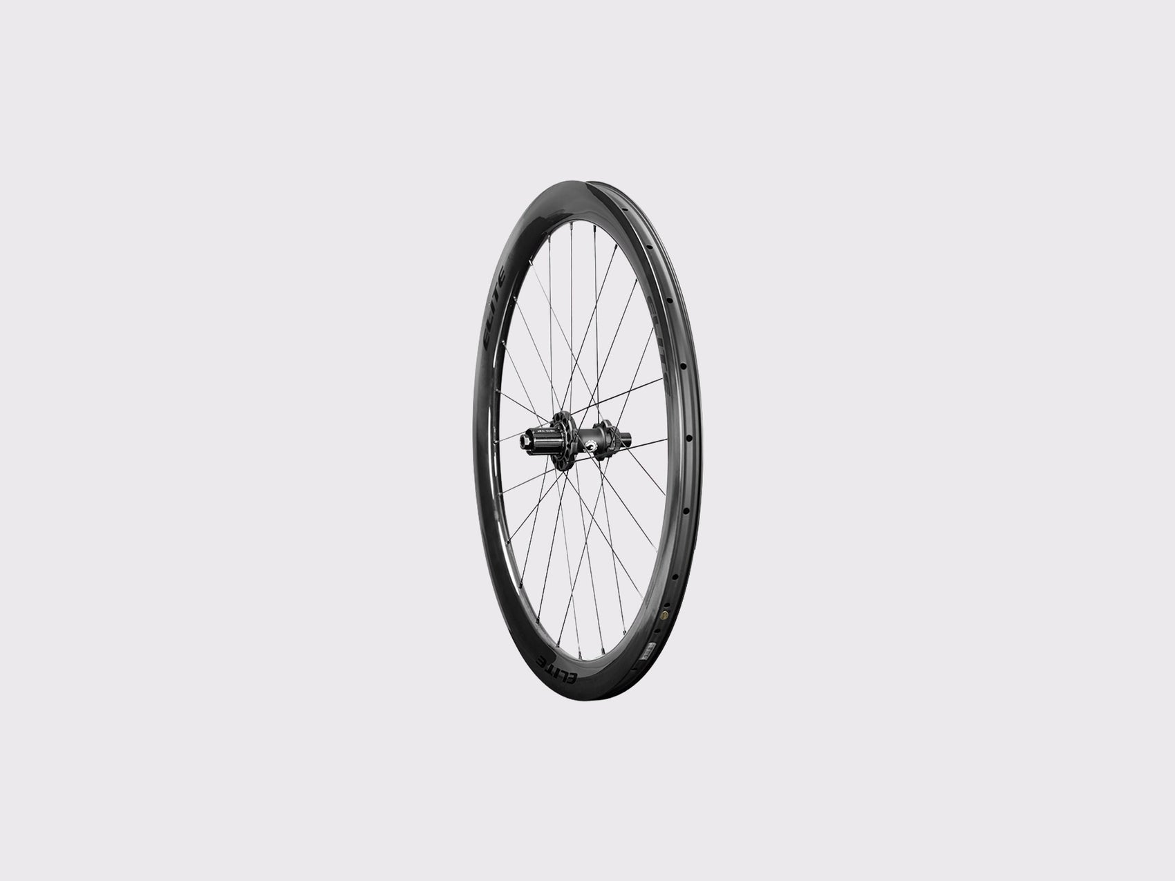 Roue arriere carbone Elitewheels Marvel II 50D freins a disque avec moyeu Motion noir et corps de roue libre (Noir) (50 mm)