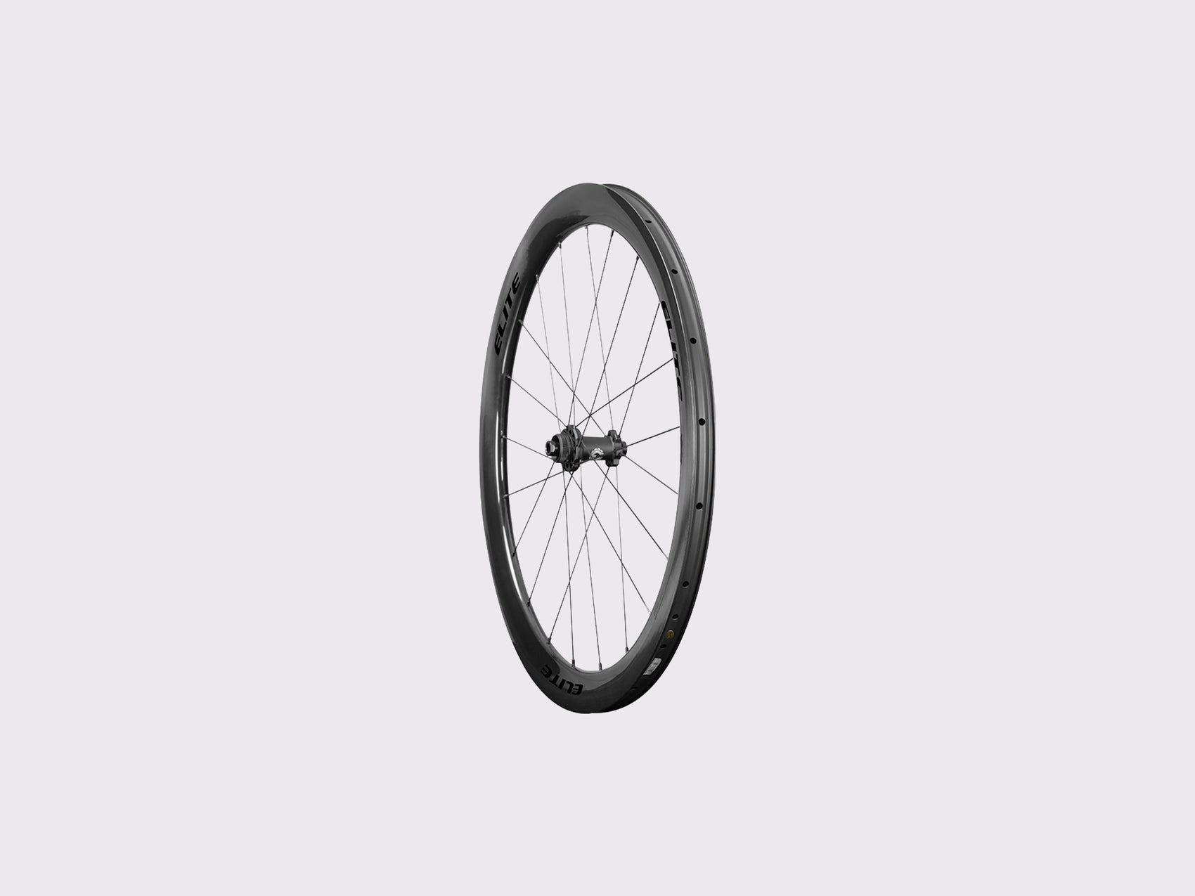 Roue avant carbone Elitewheels Marvel II 36D freinage disque Center Lock avec rayons plats Alpina Aero (Noir) (50 mm)