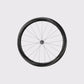 Paire de roues carbone route Elitewheels Marvel II 50D avant et arriere positionnees de face (Noir) (50 mm)