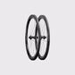 Paire de roues Elitewheels Marvel II 50D pour frein a disque axe traversant 12mm vue de trois quarts (Noir) (50 mm)