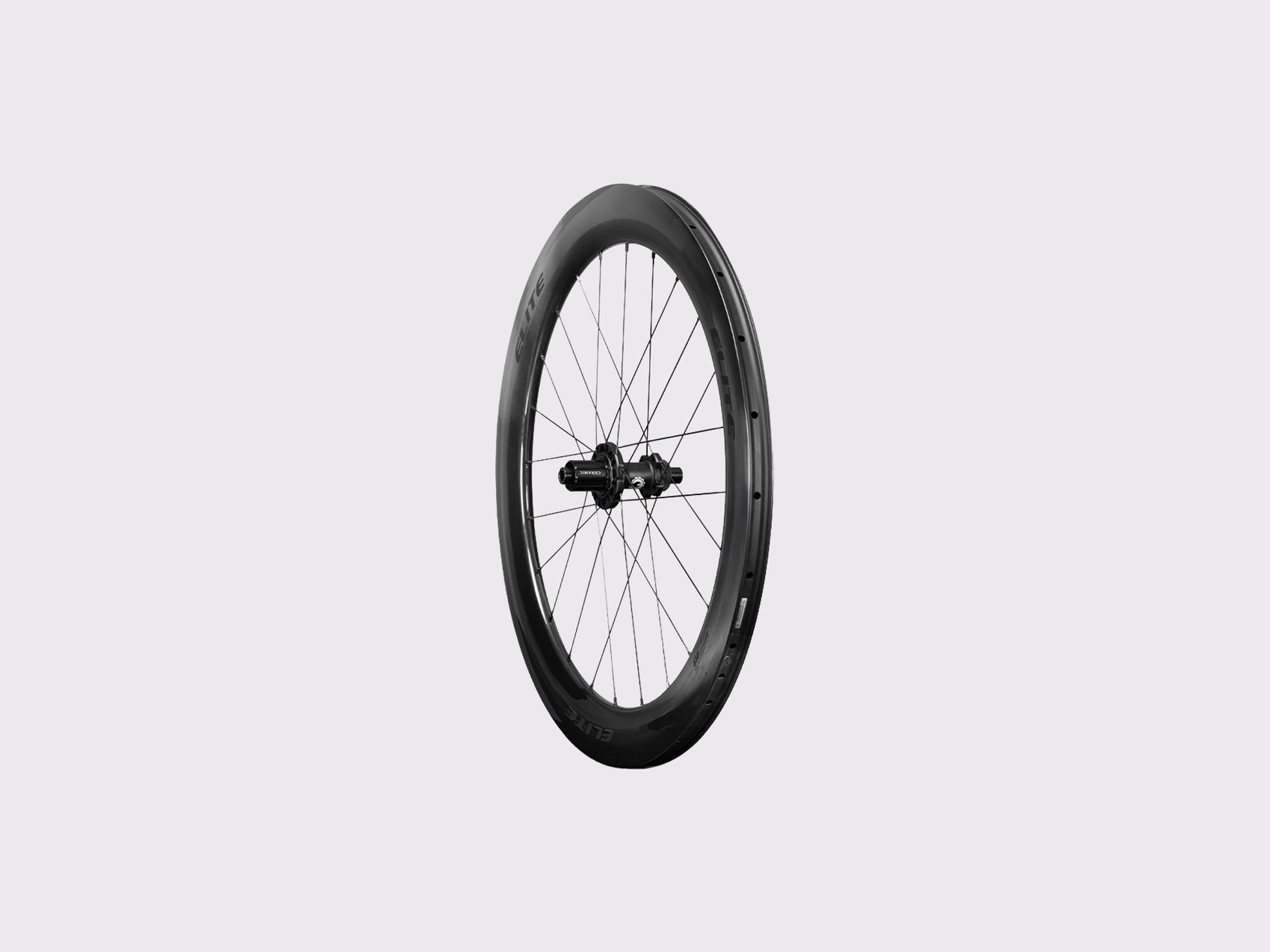 Roue arriere carbone Elitewheels Marvel II 65D freins a disque avec moyeu Motion noir et corps de roue libre (Noir) (65 mm)