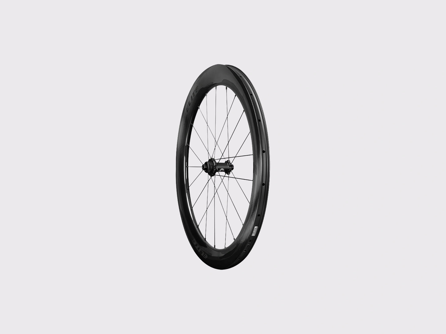 Roue avant carbone Elitewheels Marvel II 65D freinage disque Center Lock avec rayons plats Alpina Aero (Noir) (65 mm)
