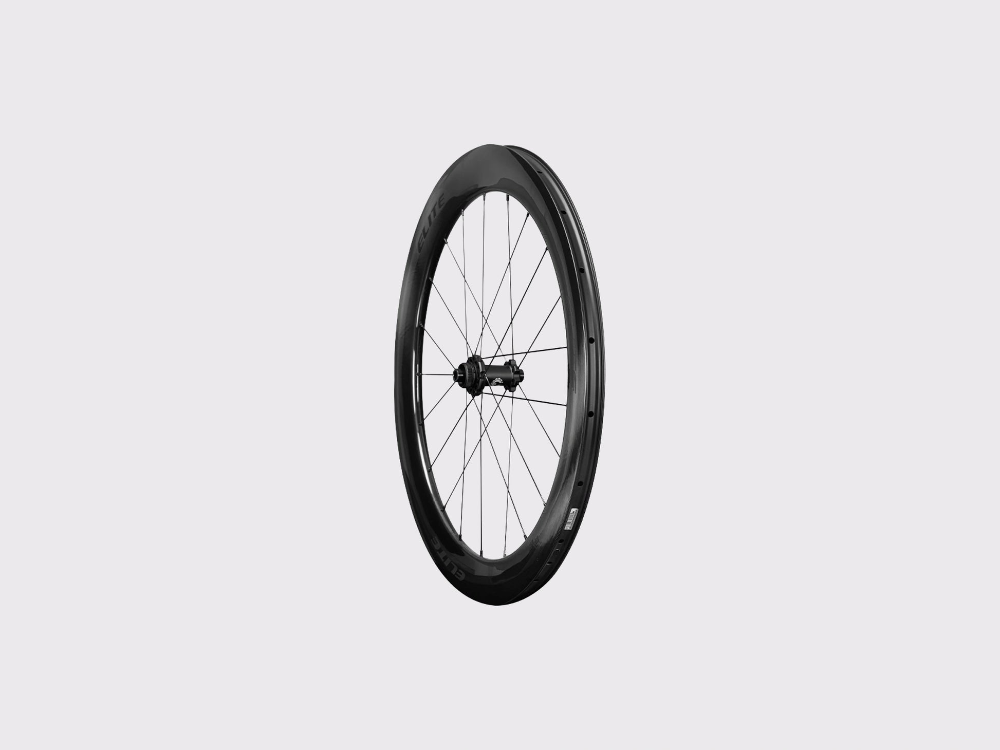 Roue avant carbone Elitewheels Marvel II 65D freinage disque Center Lock avec rayons plats Alpina Aero (Noir) (65 mm)