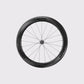 Roue carbone profil 65mm Elitewheels Marvel II Disc vue de profil sur fond neutre studio (Noir) (65 mm)