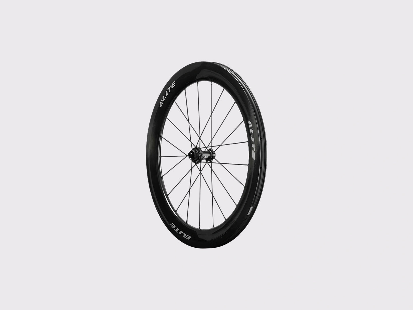 Roue de velo de route Elitewheels Marvel II 65D avec roulements ceramique et rayons plats Alpina Aero (Argent) (65 mm)