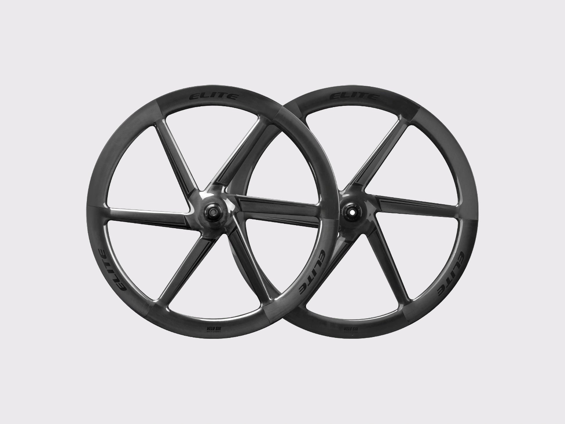 Paire de roues carbone a batons Elitewheels Velo Six II Disc pour velo de route et contre-la-montre
