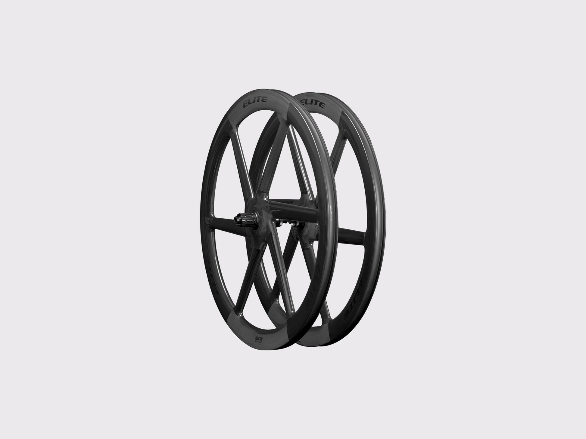 Paire de roues monobloc carbone Elitewheels Velo Six II profile de jante 50mm et moyeux CNC