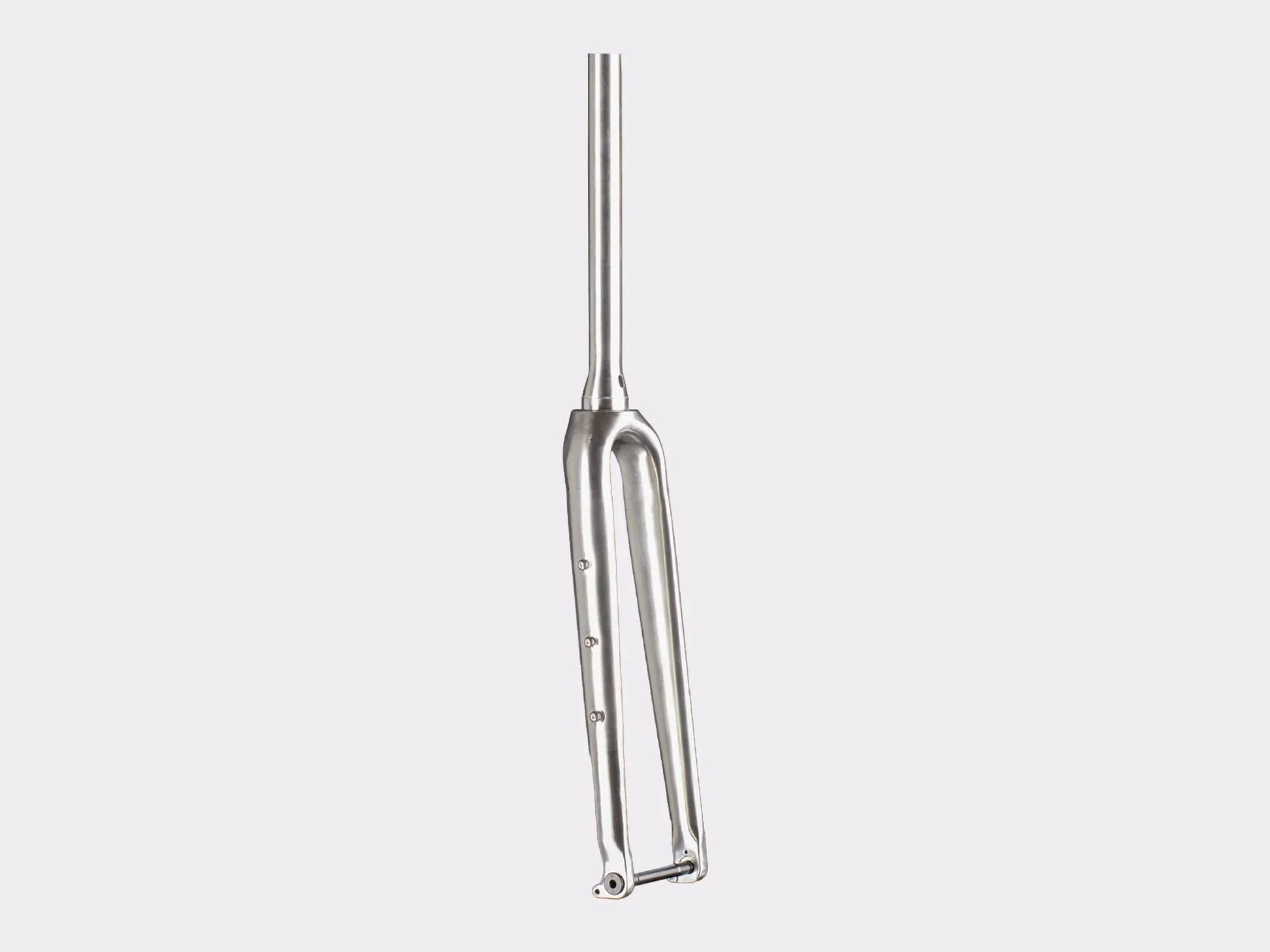 Fourche gravel titane bikepacking CYKL avec œillets (Brut titane) (œillets)