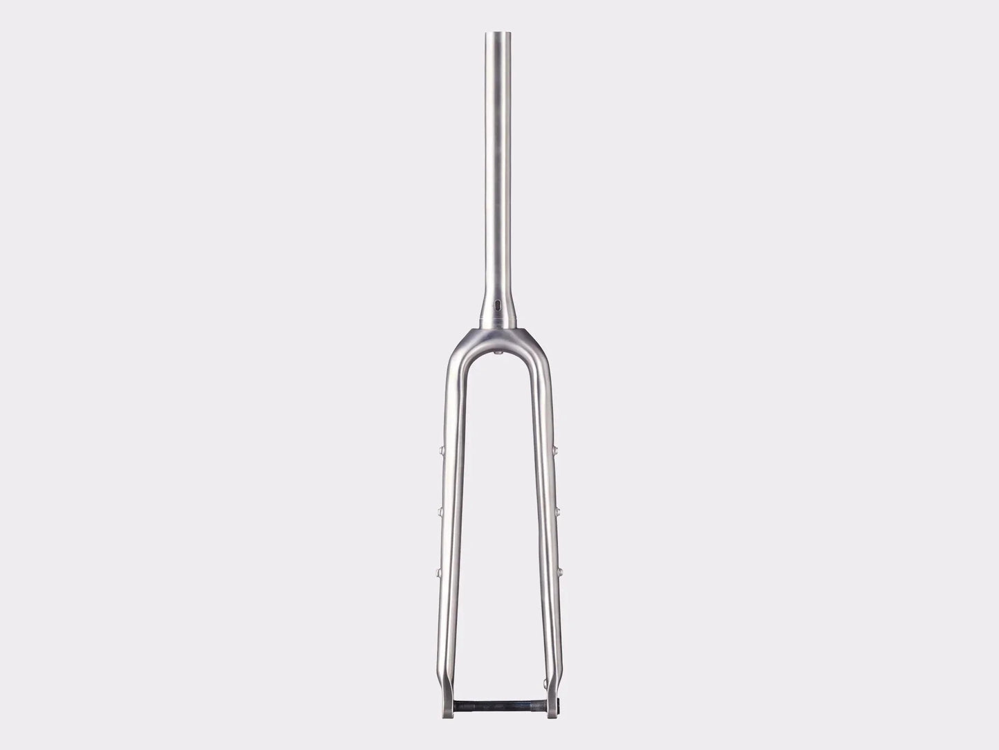 Fourche gravel titane bikepacking CYKL avec œillets et garde boue (Brut titane) (œillets)