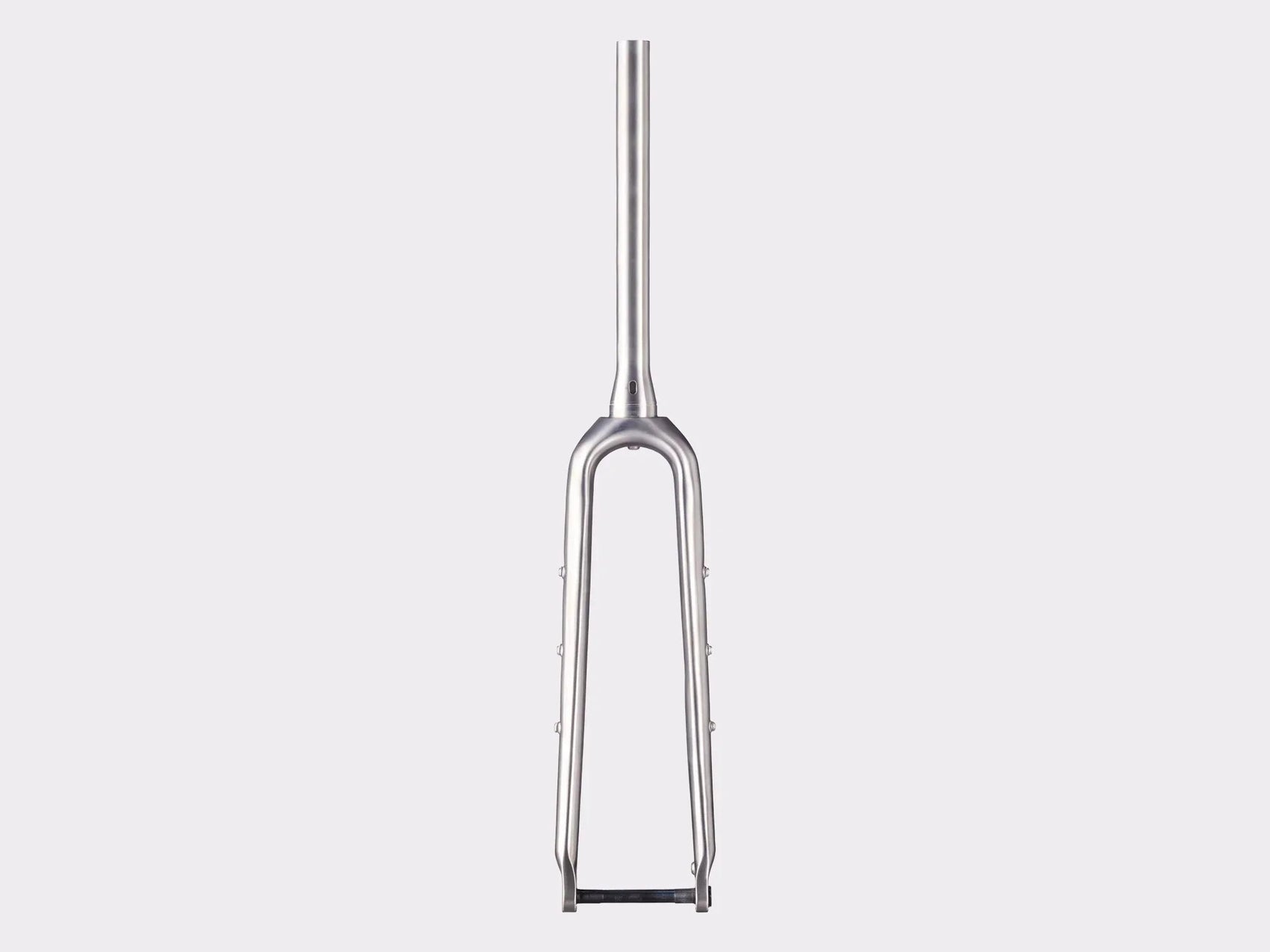 Fourche gravel titane bikepacking CYKL avec œillets et garde boue (Brut titane) (œillets)